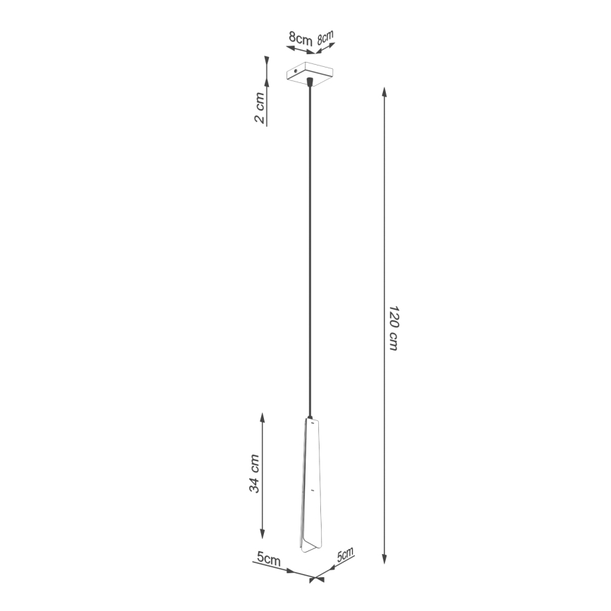 Luster na sajli PRYSM 1xG9/8W/230V crni