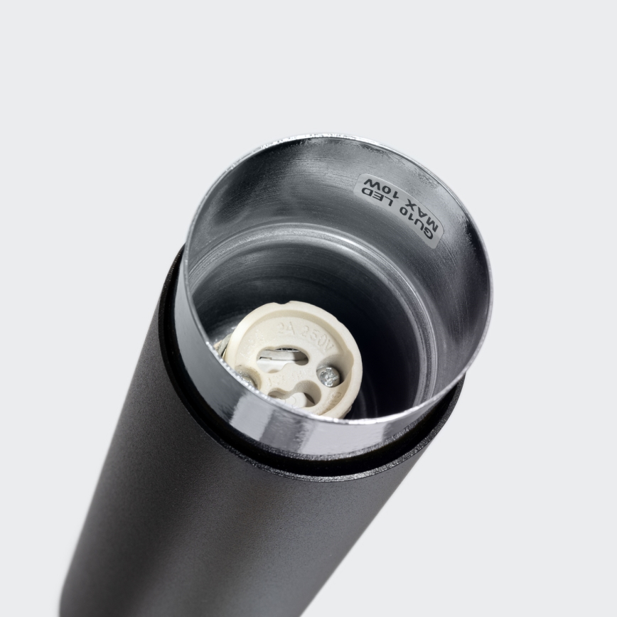 Spot svetiljka NERO 1xGU10/10W/230V 22,5 cm crna/sjajni hrom