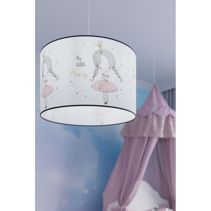 Dečiji luster na sajli PRINCESS 1xE27/15W/230V, prečnik 40 cm, princeza