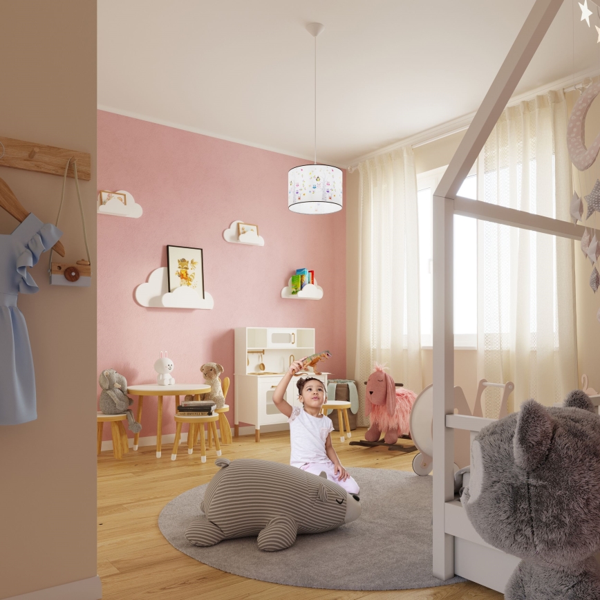 Dečiji luster na sajli OWLS 1xE27/15W/230V Ø 30 cm sove