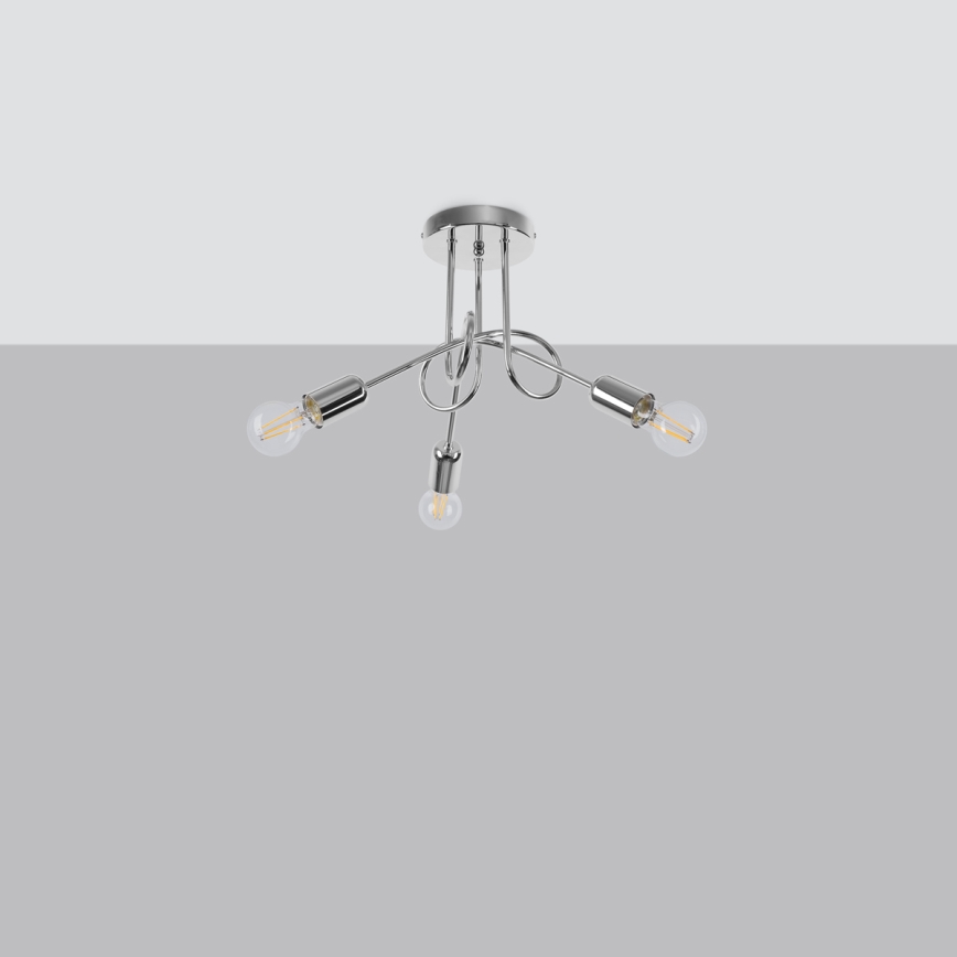 Plafonski luster LOOP 3xE27/15W/230V sjajni hrom