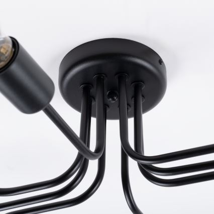 Plafonski luster VECTOR 8xE27/15W/230V crna