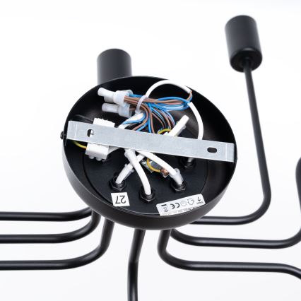 Plafonski luster VECTOR 8xE27/15W/230V crna