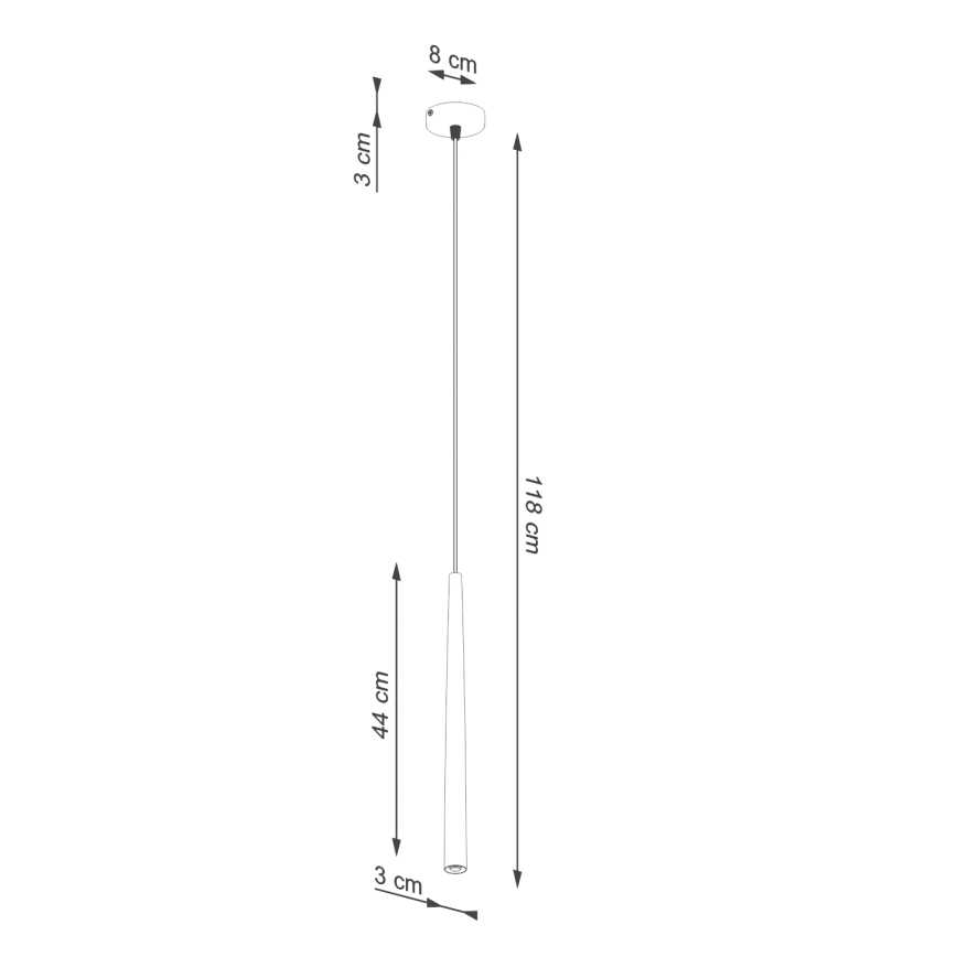 Luster na sajli BLISS 1xG9/8W/230V crna