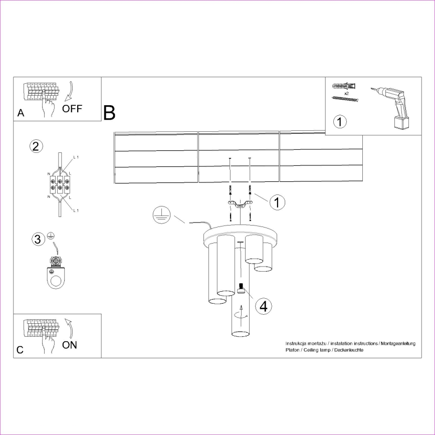Spot svetiljka LAGOS 5xGU10/10W/230V, bela