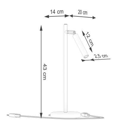 Stona lampa PASTELO 1xG9/8W/230V crna