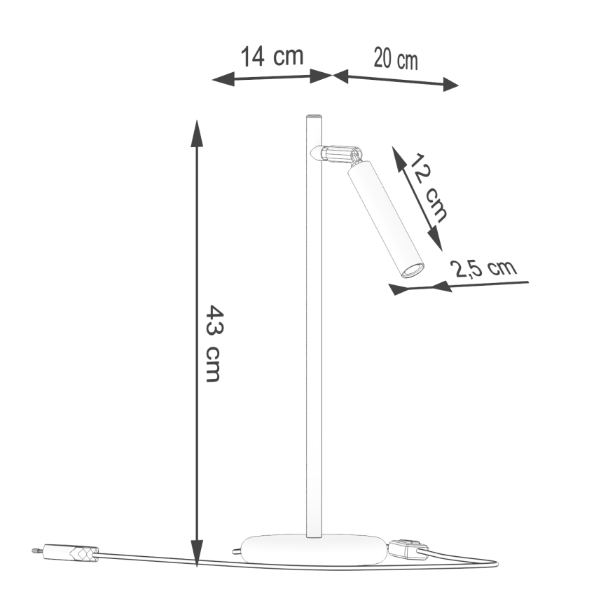 Stona lampa PASTELO 1xG9/8W/230V crna