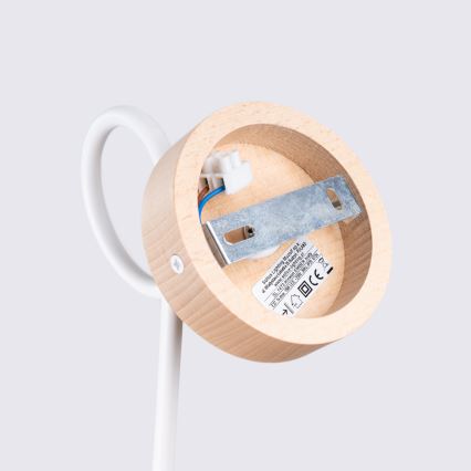 Zidna lampa EMBER 1xE27/15W/230V bela/bež/buk