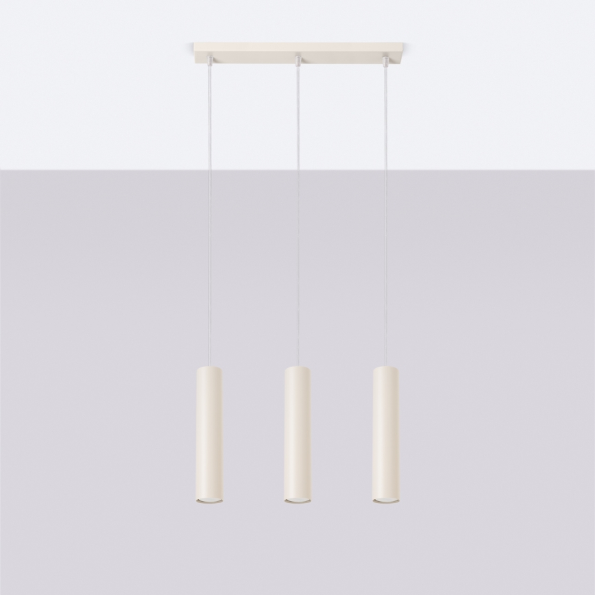 Luster na sajli LAGOS 3xGU10/10W/230V, krem boje