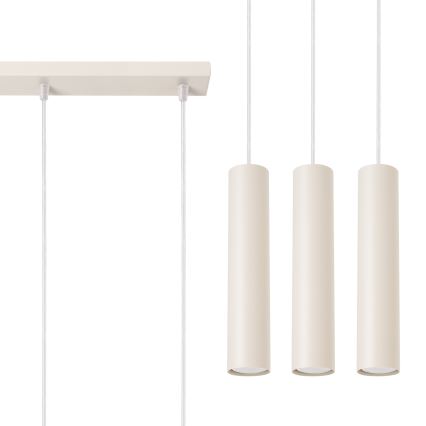 Luster na sajli LAGOS 3xGU10/10W/230V, krem boje