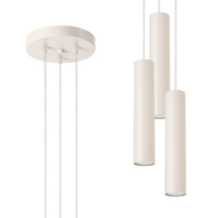 Luster na kablu LAGOS 3xGU10/10W/230V krem boje