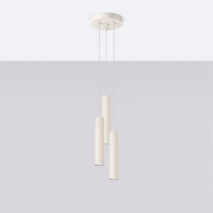 Luster na kablu LAGOS 3xGU10/10W/230V krem boje