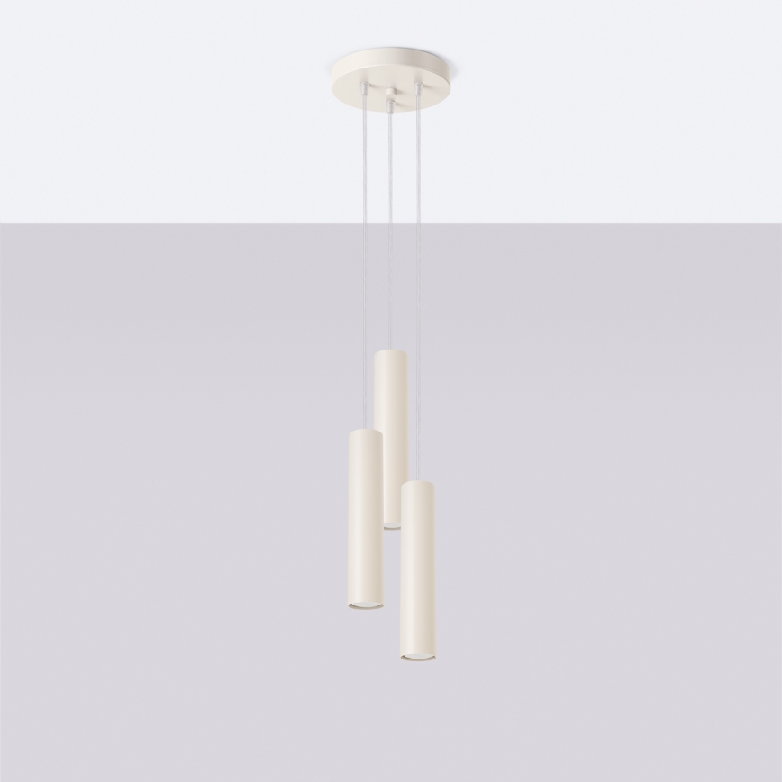 Luster na kablu LAGOS 3xGU10/10W/230V krem boje