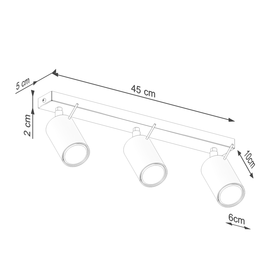 Plafonsko spot svetlo RING 3xGU10/10W/230V, krem boje
