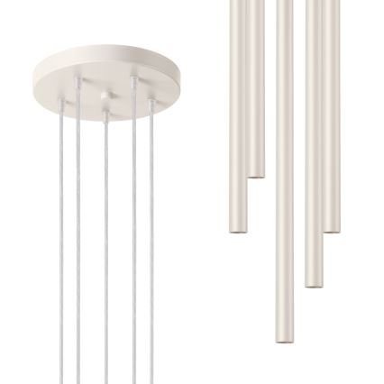 Luster na sajli PASTELO 5xG9/8W/230V krem boje