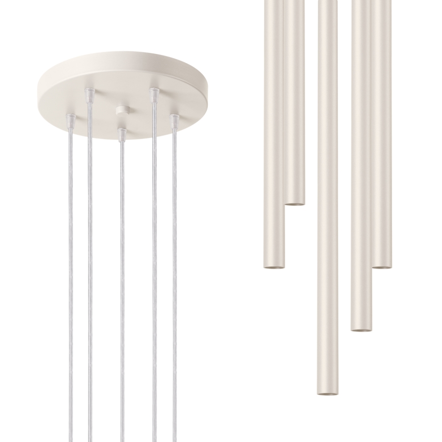 Luster na sajli PASTELO 5xG9/8W/230V krem boje