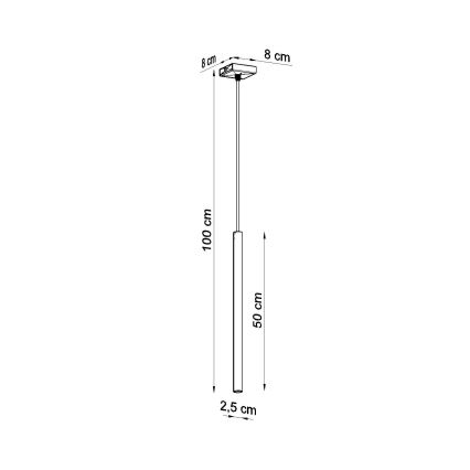 Luster na sajli PASTELO 1xG9/8W/230V zelena