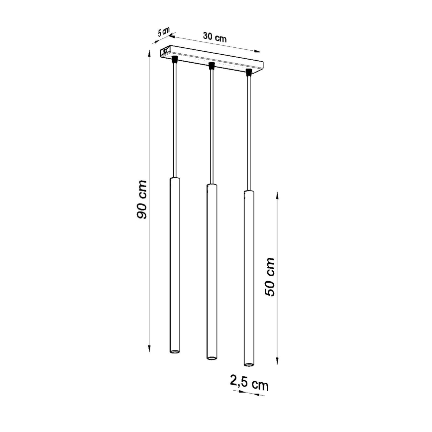 Luster na kablu PASTELO 3xG9/8W/230V zeleni