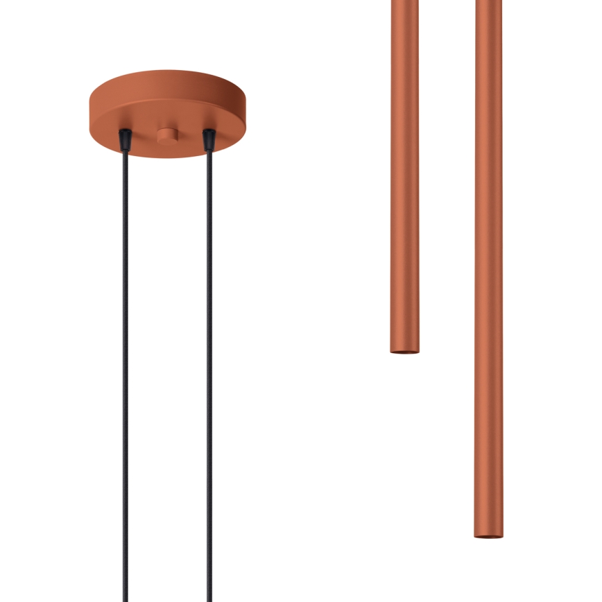 Luster na sajli PASTELO 2xG9/8W/230V crvena