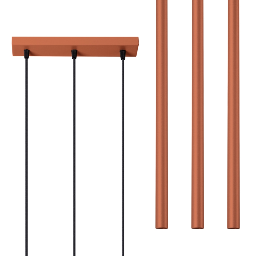 Luster na sajli PASTELO 3xG9/8W/230V crvena