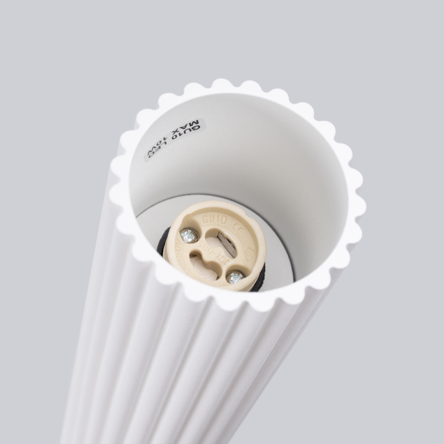 Ugradni spot KARBON 1xGU10/10W/230V 10 cm beo
