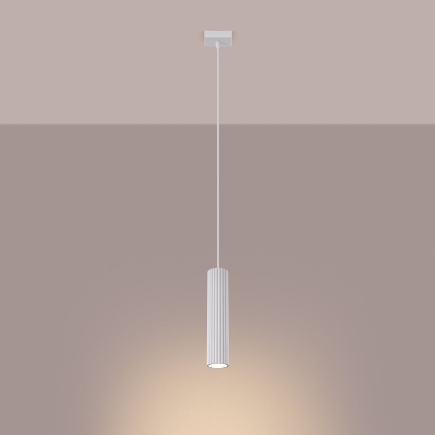 Luster na sajli KARBON 1xGU10/10W/230V, beo