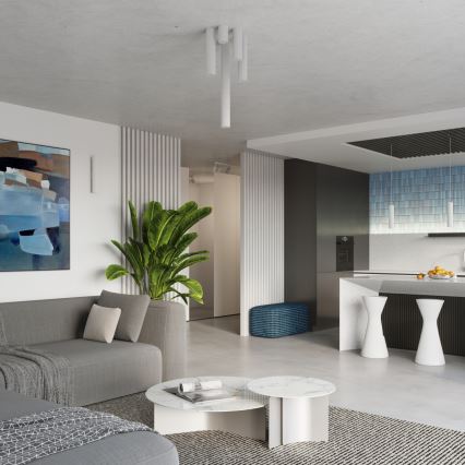 Luster na sajli KARBON 1xGU10/10W/230V, beo