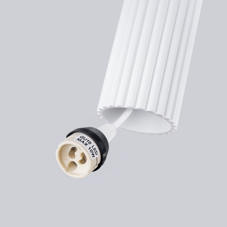 Luster na sajli KARBON 3xGU10/10W/230V bela
