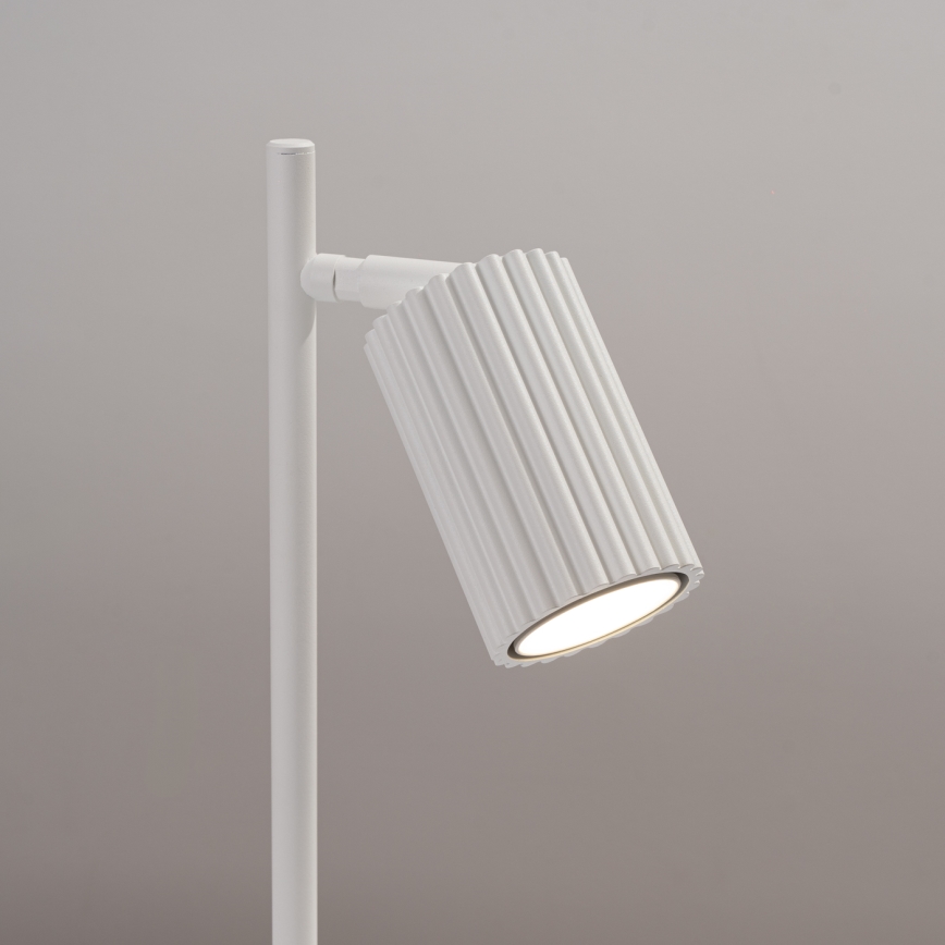Stona lampa KARBON 1xGU10/10W/230V bela