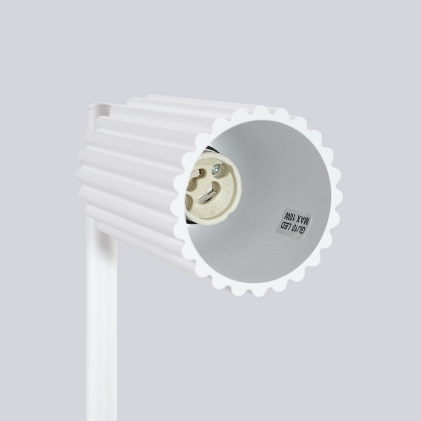 Stona lampa KARBON 1xGU10/10W/230V bela