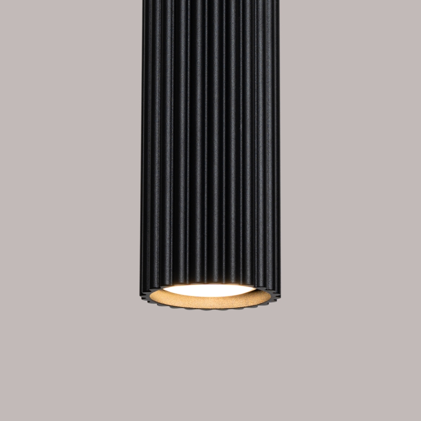 Viseći luster KARBON na sajli 1xGU10/10W/230V crni