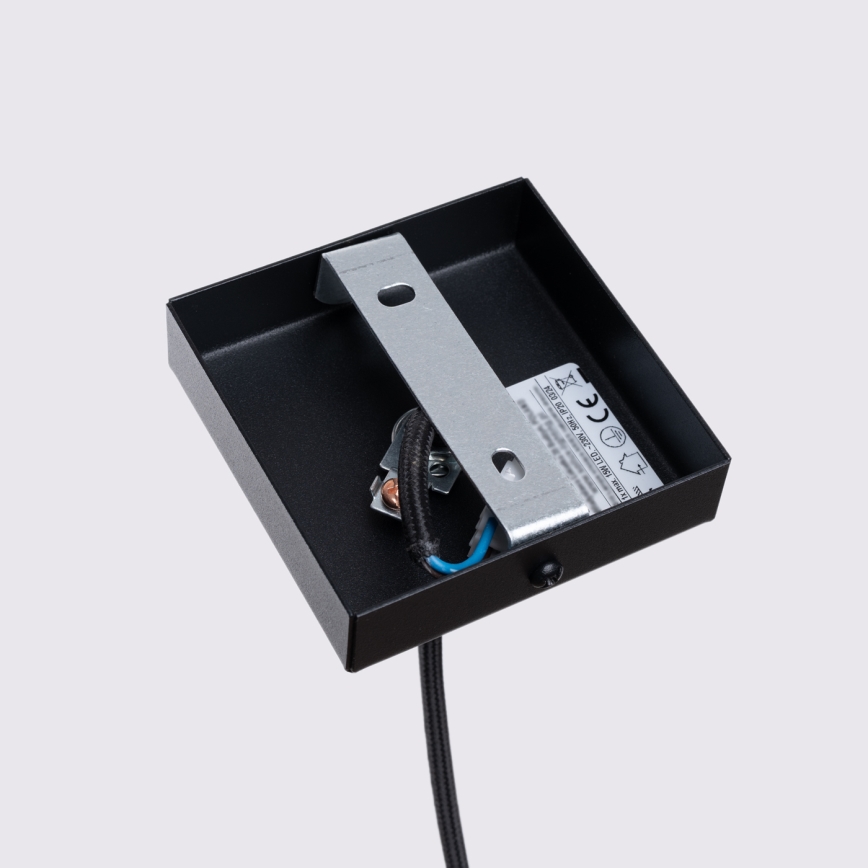 Viseći luster KARBON na sajli 1xGU10/10W/230V crni