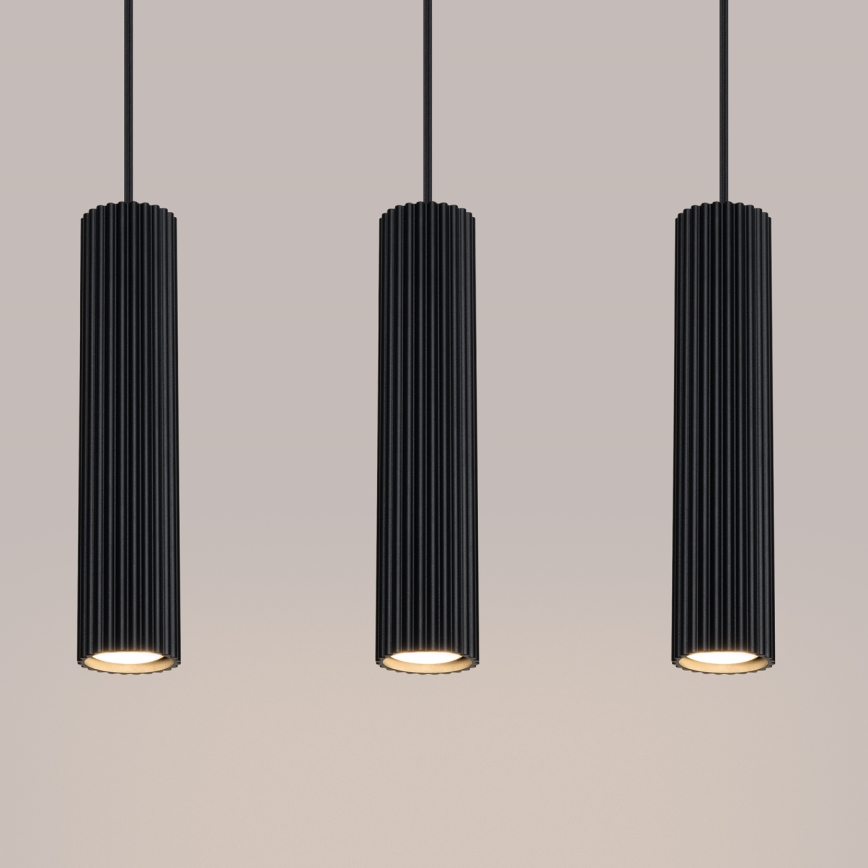 Luster na sajli KARBON 3xGU10/10W/230V crni