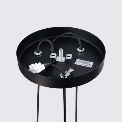 Luster na sajli KARBON 3xGU10/10W/230V crne boje