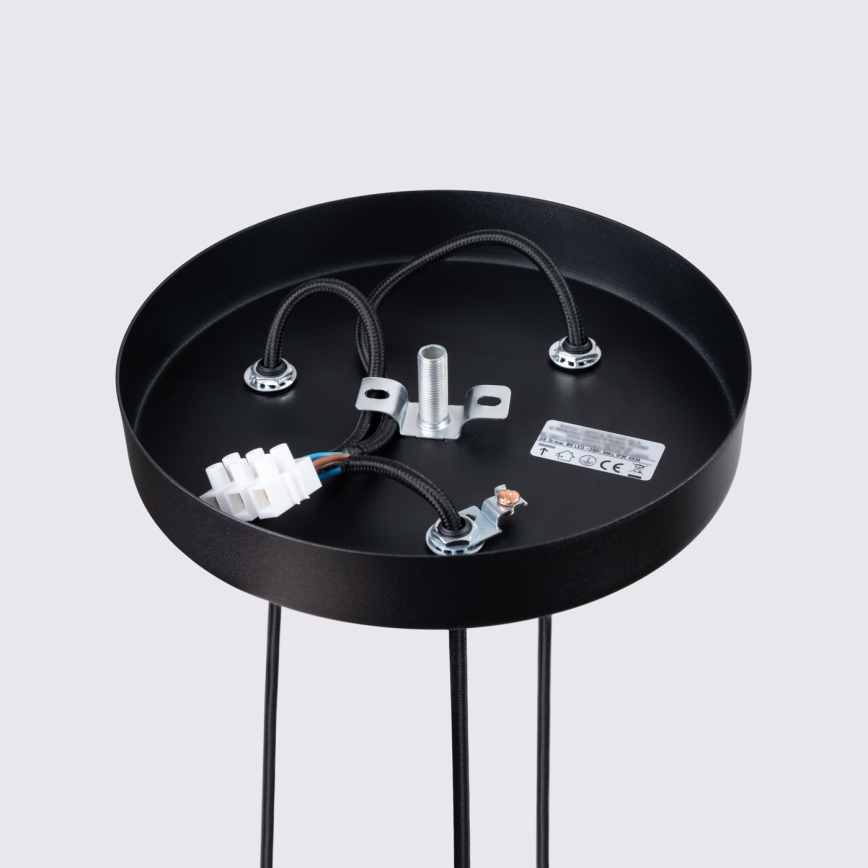Luster na sajli KARBON 3xGU10/10W/230V crne boje