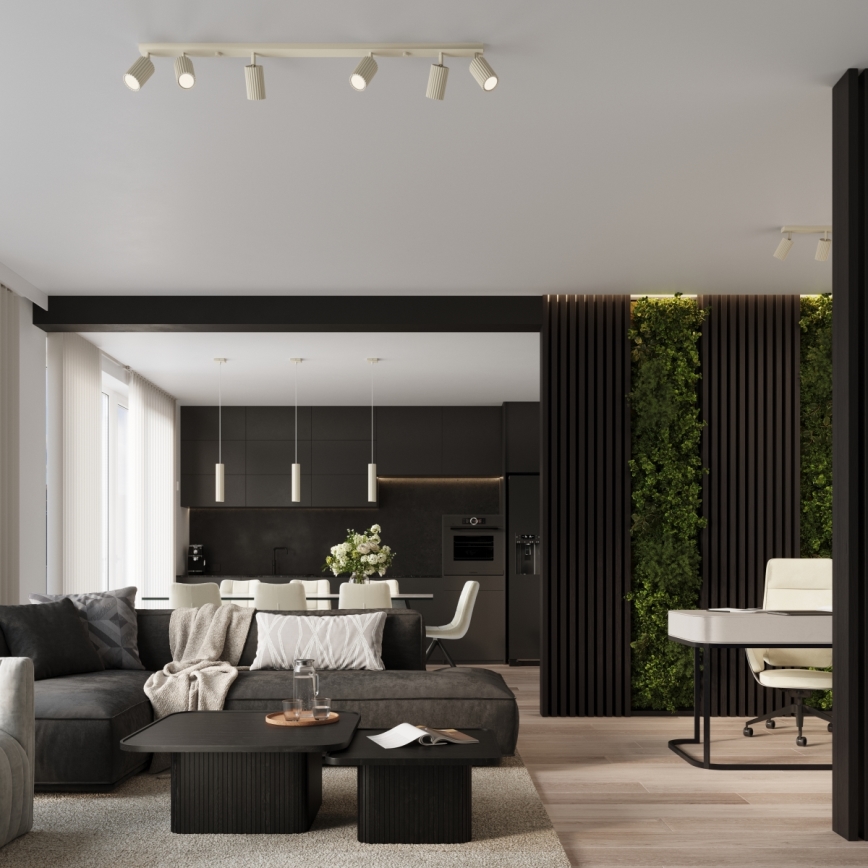 Luster na sajli KARBON 1xGU10/10W/230V krem