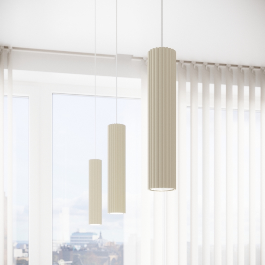 Luster na sajli KARBON 3xGU10/10W/230V krem boje