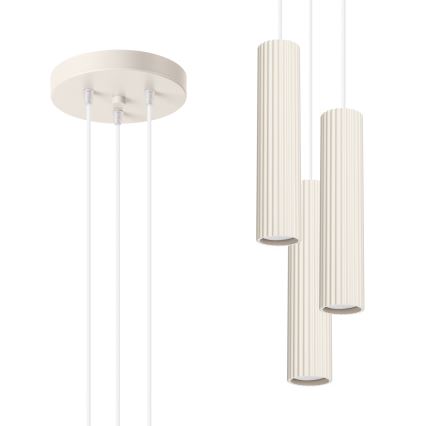 Luster na sajli KARBON 3xGU10/10W/230V krem boje