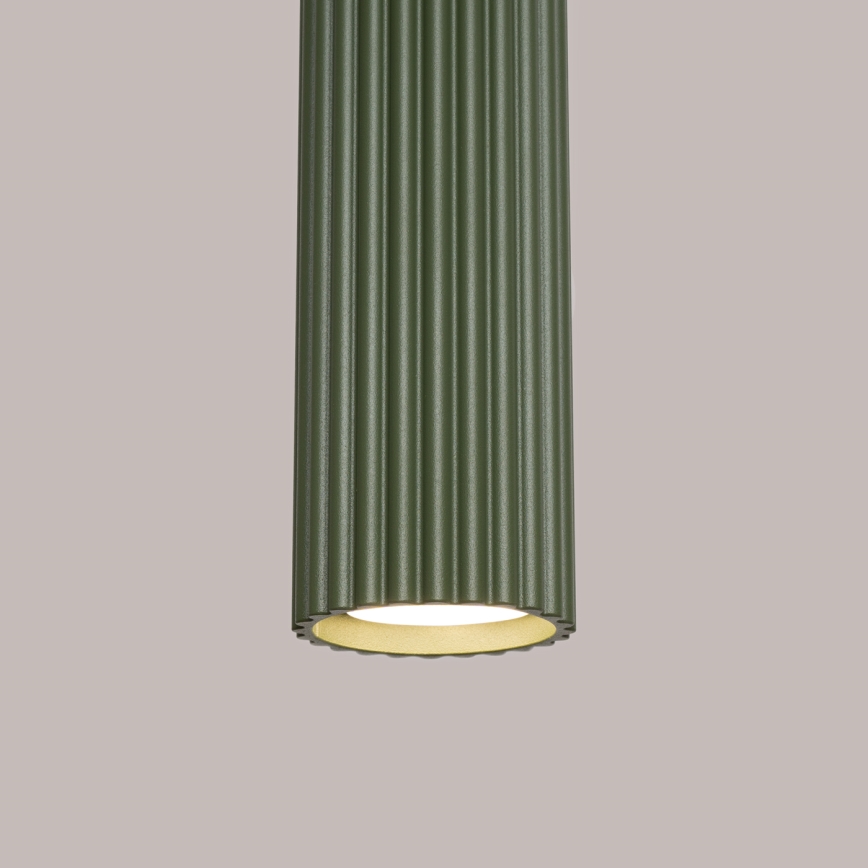 Luster na kablu KARBON 1xGU10/10W/230V zelena