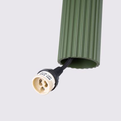 Luster na kablu KARBON 1xGU10/10W/230V zelena
