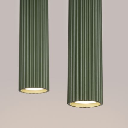 Luster na sajli KARBON 2xGU10/10W/230V zelena