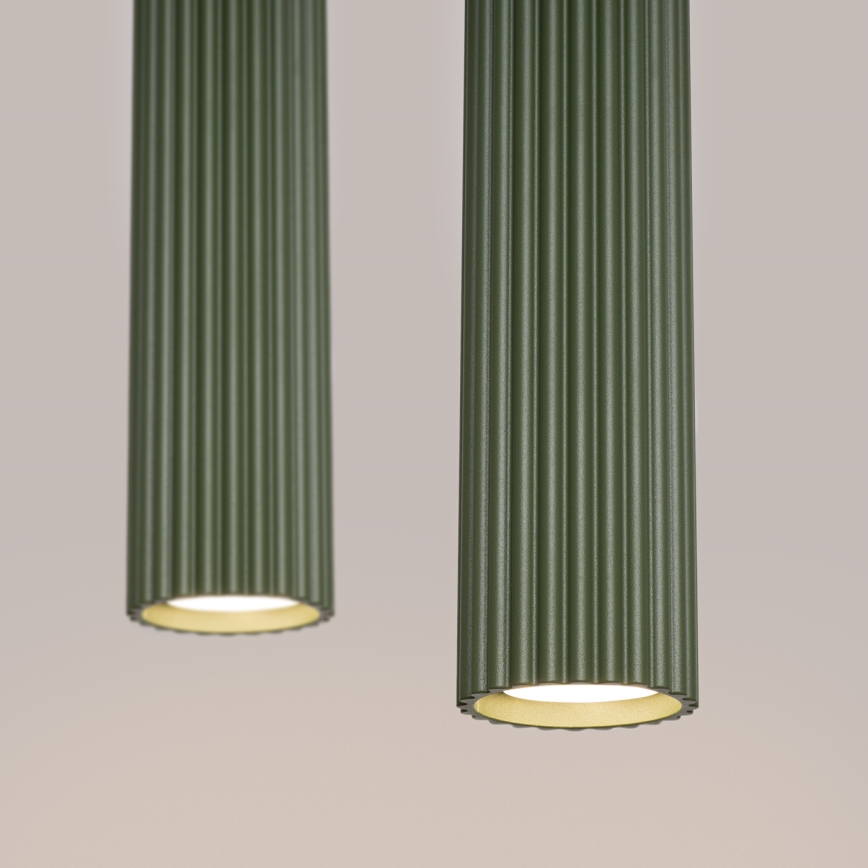 Luster na sajli KARBON 2xGU10/10W/230V zelena