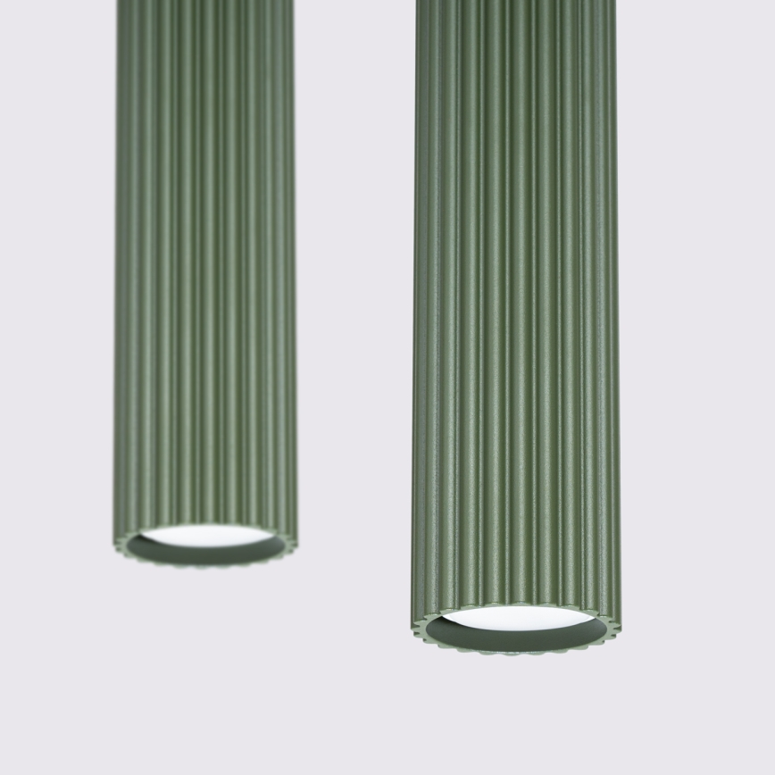 Luster na sajli KARBON 2xGU10/10W/230V zelena
