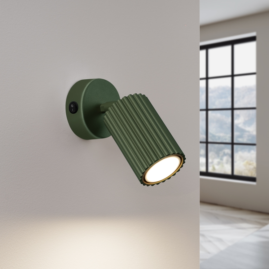 Zidna spot lampa KARBON 1xGU10/10W/230V zelena