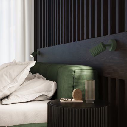 Zidna spot lampa KARBON 1xGU10/10W/230V zelena