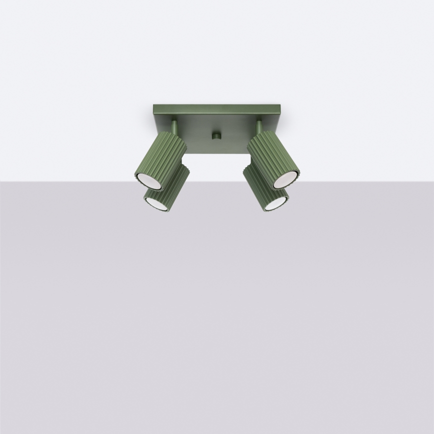 Stropna spot rasveta KARBON 4xGU10/10W/230V zelena