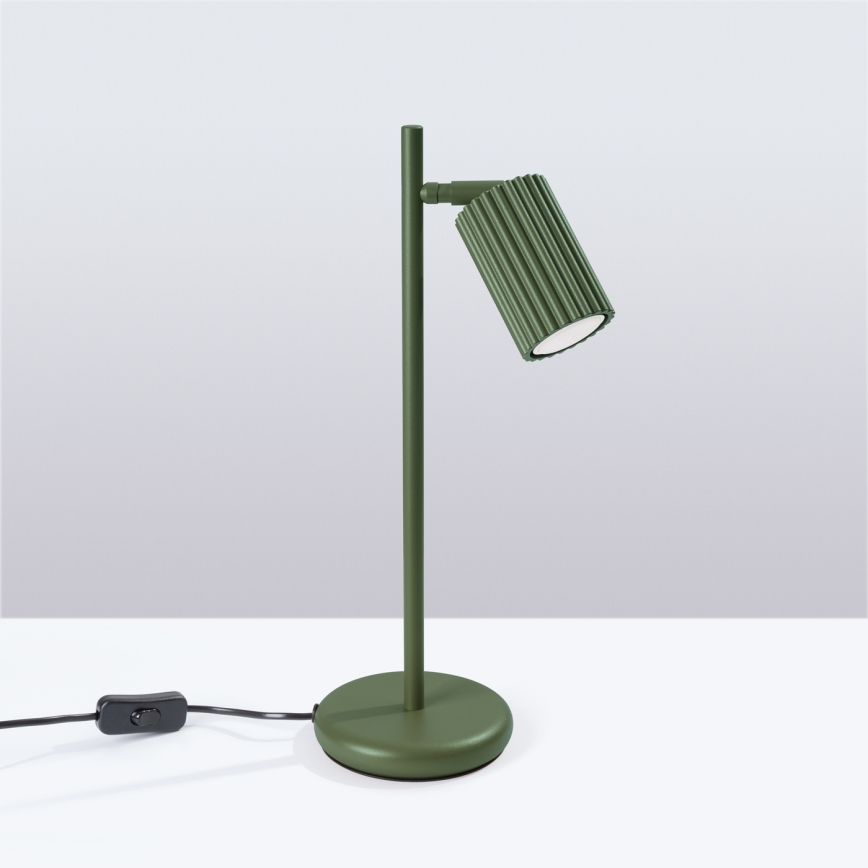 Stona lampa KARBON 1xGU10/10W/230V zelena
