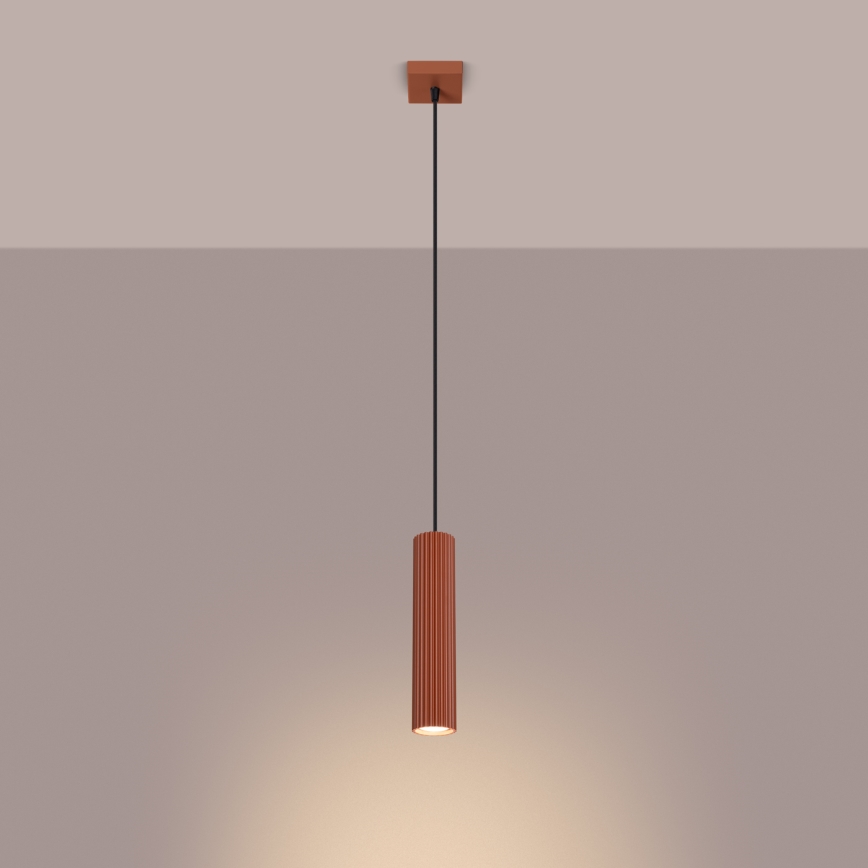 Luster na sajli KARBON 1xGU10/10W/230V narandžasta
