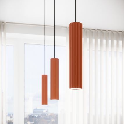 Luster na sajli KARBON 1xGU10/10W/230V narandžasta