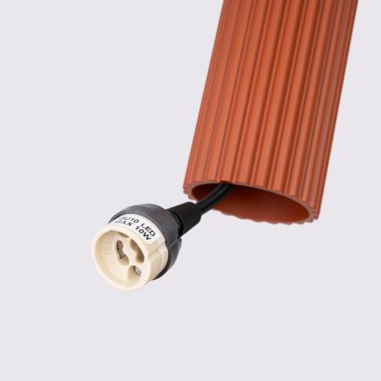 Luster na sajli KARBON 3xGU10/10W/230V narandžasta